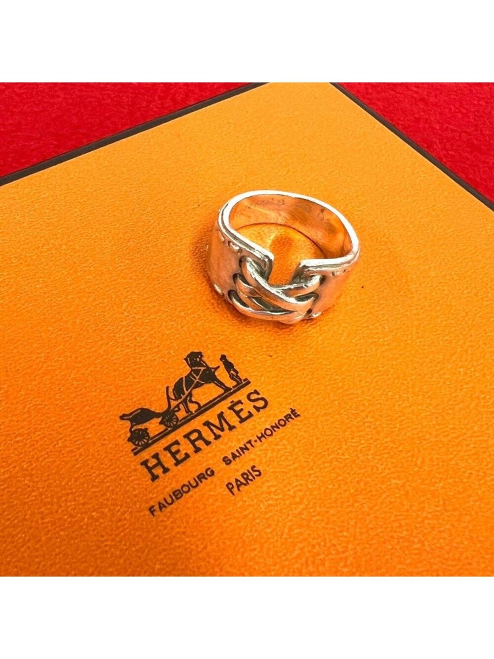 Hermes Vintage Mexico Ring 925 Sterling Silver